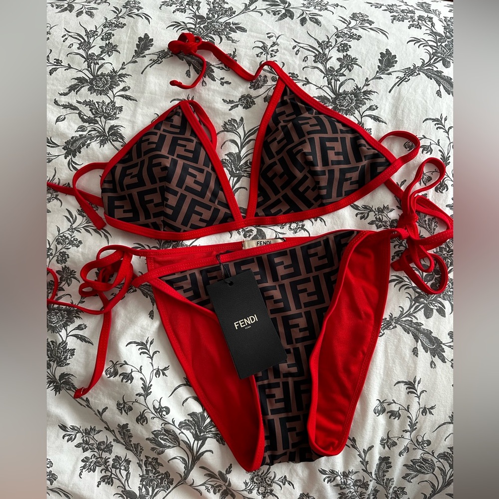 fendi print bathing suit